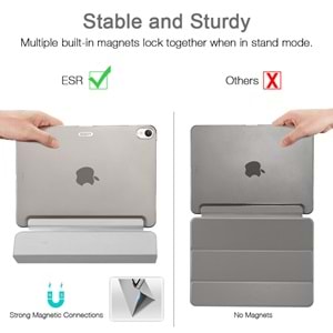ESR iPad Pro 11 2018 Kılıf, Yippee,Silver Gray