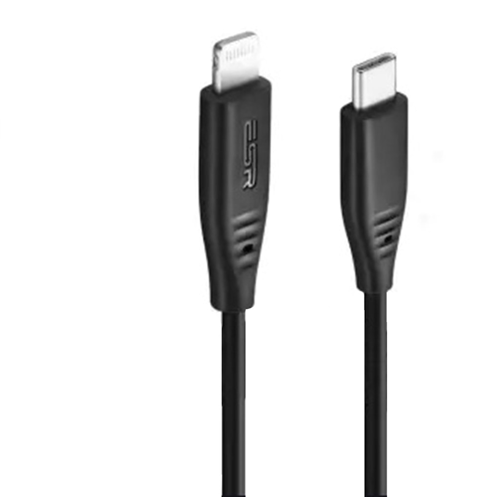 ESR USB-C to Lightning Kablo MFI, Klasik, 1m Black