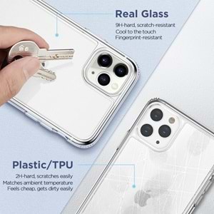 ESR iPhone 11 Pro Kılıf,Matte Tempered Glass,Matte Clear
