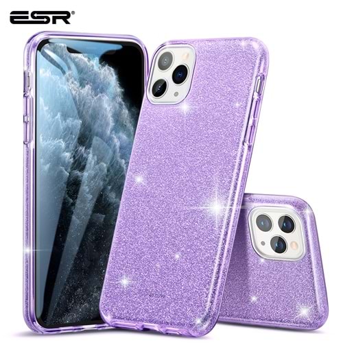 ESR iPhone 11 Pro Max Kılıf,Makeup Glitter,Purple