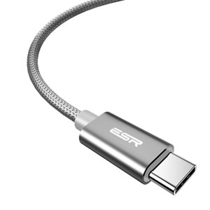 ESR Type-C Kablo,Braided Cable USB2.0 1M-Silver