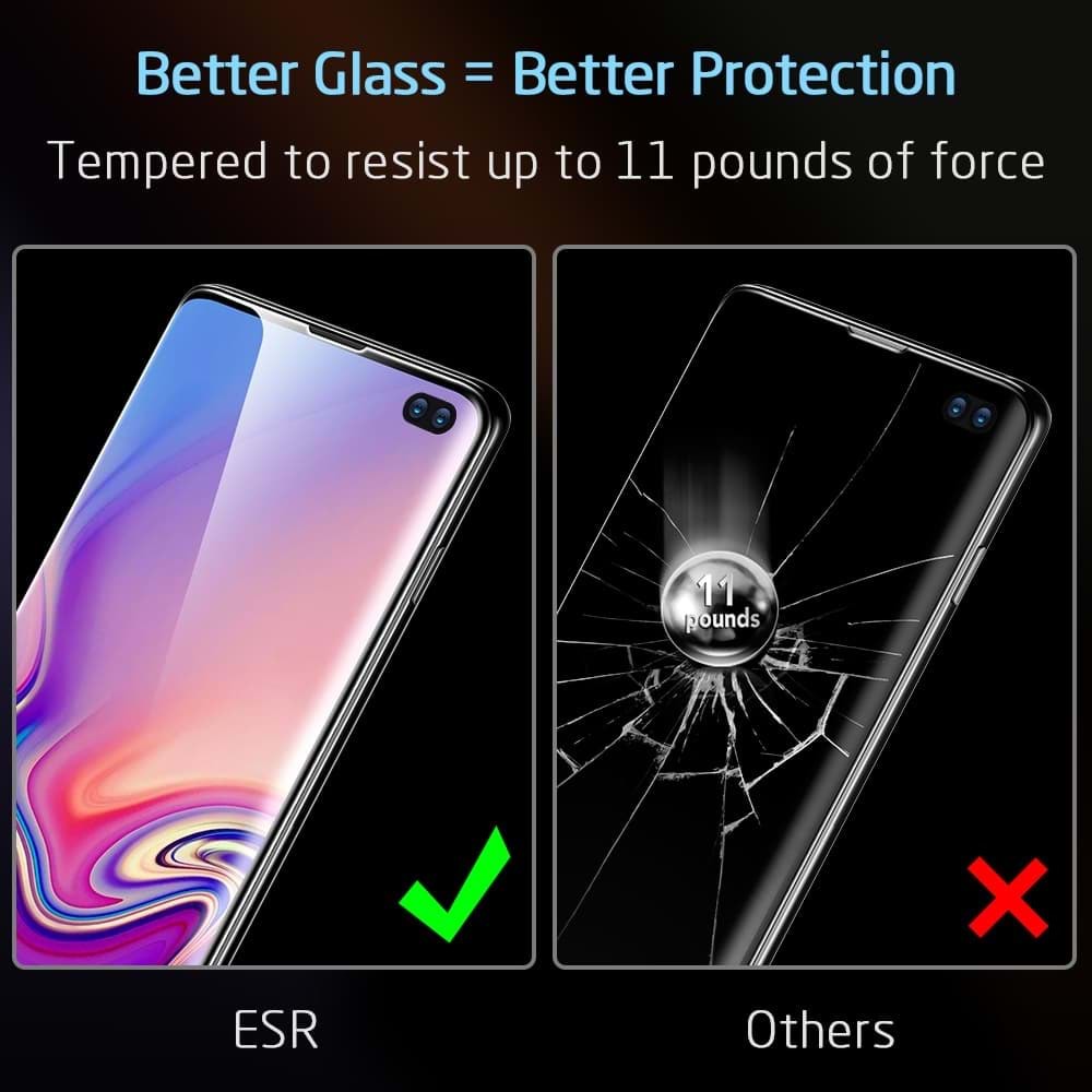 ESR Samsung S10 Plus Cam Ekran Koruyucu, Fullcover Glass 2 Adet