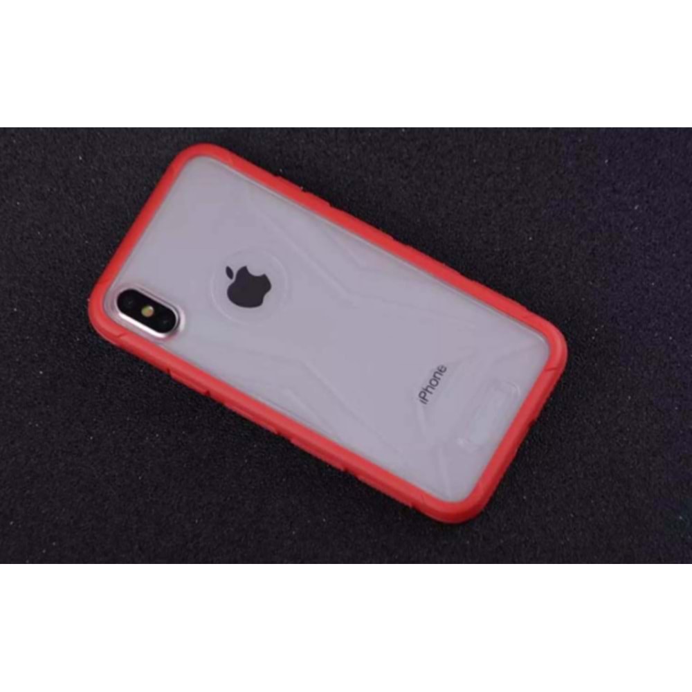 Lito iPhone X / XS Kılıf Darbe Önleyici Kılıf Kırmızı