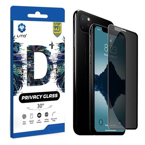 LİTO D+ iPhone 13/13 Pro/14 Privacy Ekran Koruyucu