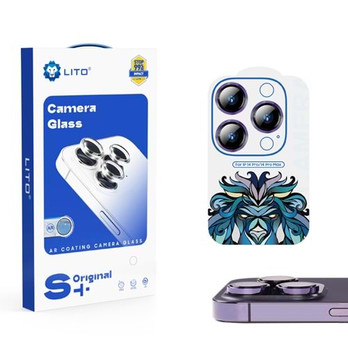 LİTO S+ Anti-Reflective iPhone 14 Pro/14 Pro Max Kamera Koruyucu Silver